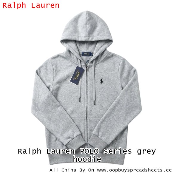 Ralph Lauren POLO series grey hoodie
