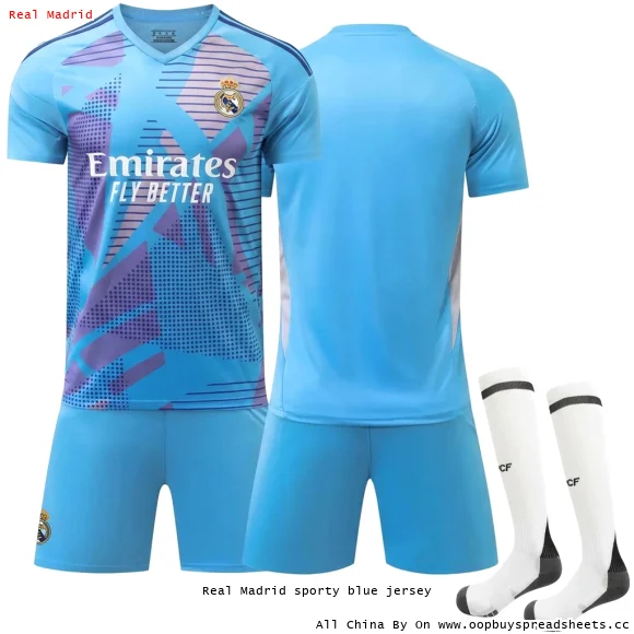 Real Madrid sporty blue jersey