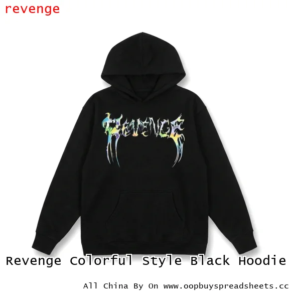 Revenge Colorful Style Black Hoodie