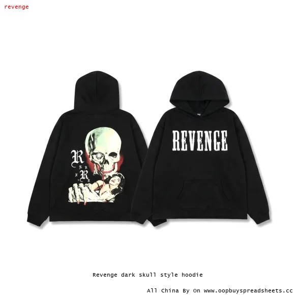 Revenge dark skull style hoodie