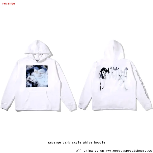 Revenge dark style white hoodie