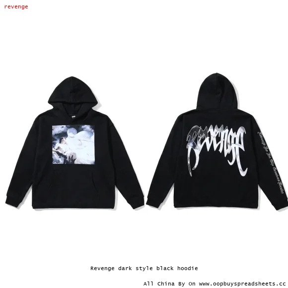 Revenge dark style black hoodie