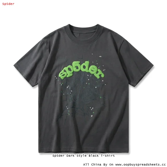 Sp5der Dark Style Black T-shirt