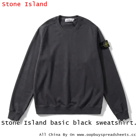 Stone Island basic black sweatshirt.