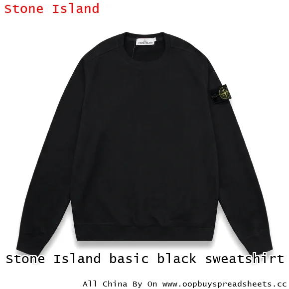 Stone Island basic black sweatshirt
