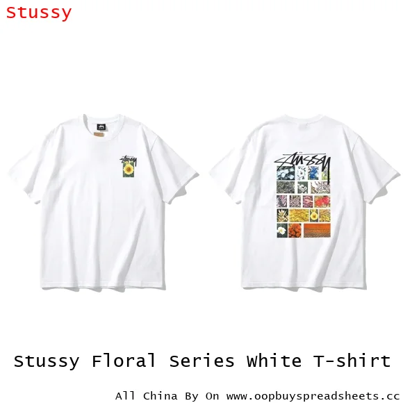 Stussy Floral Series White T-shirt