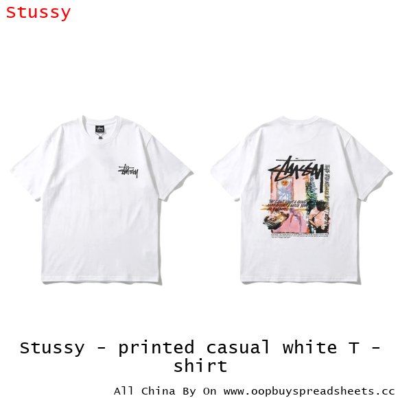 Stussy - printed casual white T - shirt