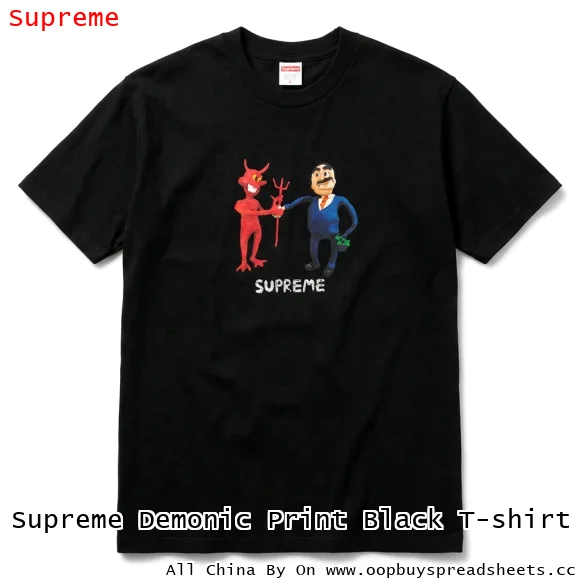 Supreme Demonic Print Black T-shirt