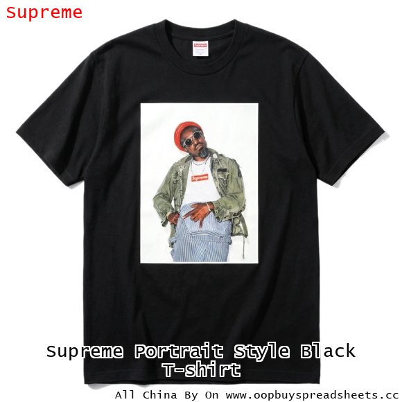 Supreme Portrait Style Black T-shirt