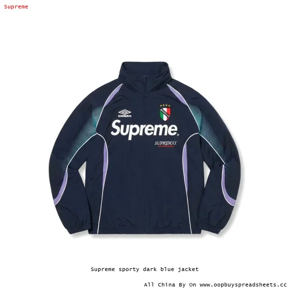 Supreme sporty dark blue jacket