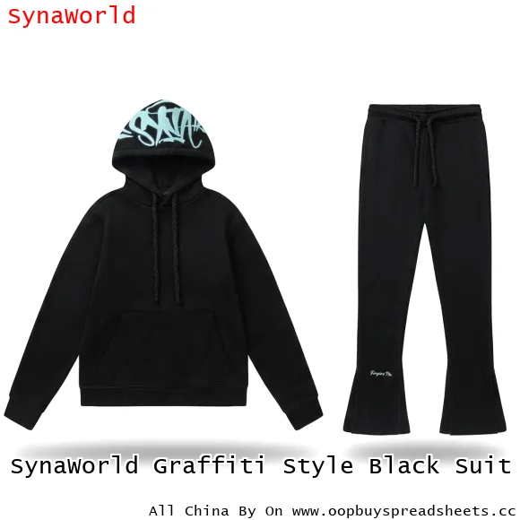 SynaWorld Graffiti Style Black Suit