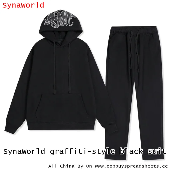 SynaWorld graffiti-style black suit
