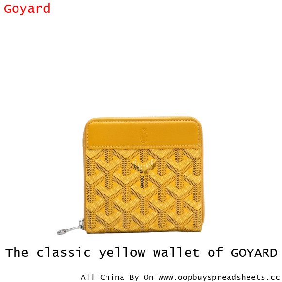 The classic yellow wallet of GOYARD