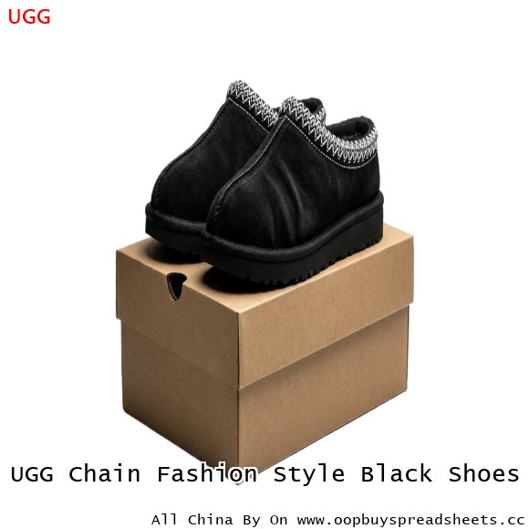 UGG Chain Fashion Style Black Shoes