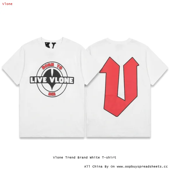 Vlone Trend Brand White T-shirt