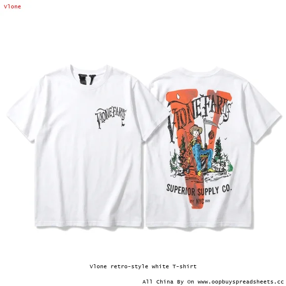 Vlone retro-style white T-shirt
