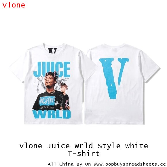 Vlone Juice Wrld Style White T-shirt