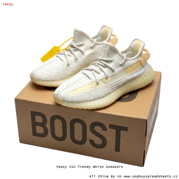 Yeezy 350 Trendy White Sneakers