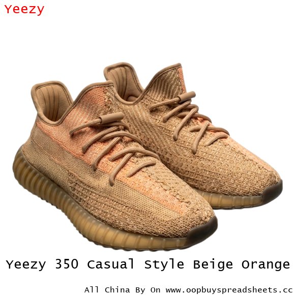 Yeezy 350 Casual Style Beige Orange