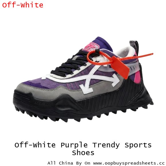 Off-White Purple Trendy Sports Shoes