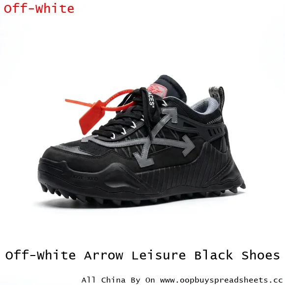 Off-White Arrow Leisure Black Shoes