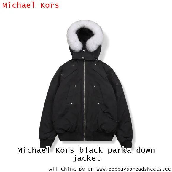 Michael Kors black parka down jacket