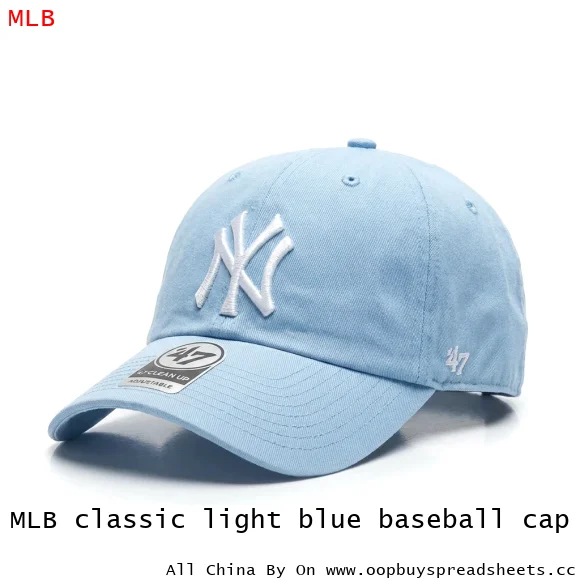 MLB classic light blue baseball cap