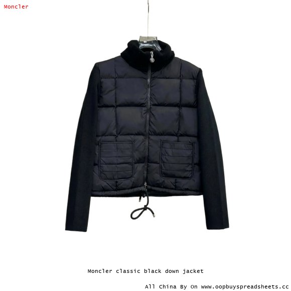 Moncler classic black down jacket