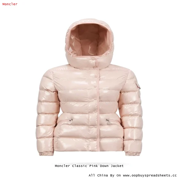 Moncler Classic Pink Down Jacket