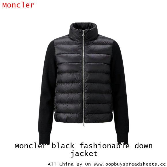 Moncler black fashionable down jacket