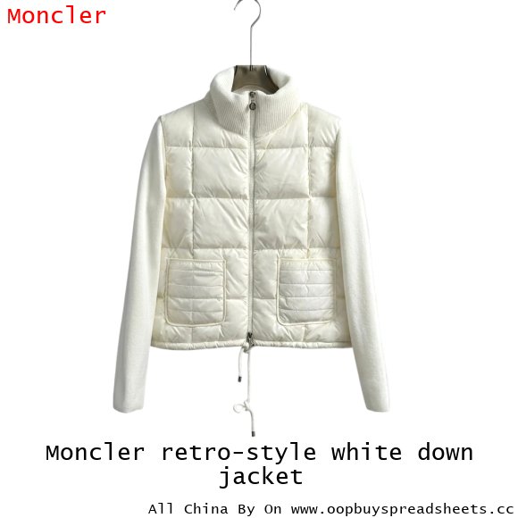 Moncler retro-style white down jacket