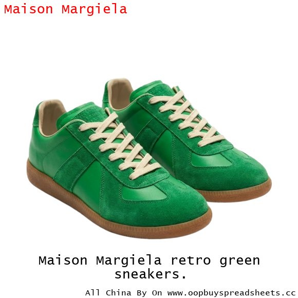 Maison Margiela retro green sneakers.
