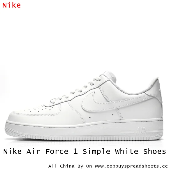 Nike Air Force 1 Simple White Shoes