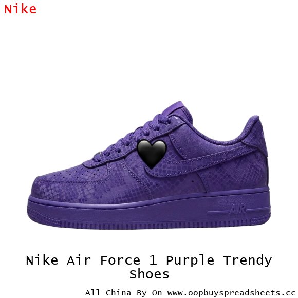 Nike Air Force 1 Purple Trendy Shoes