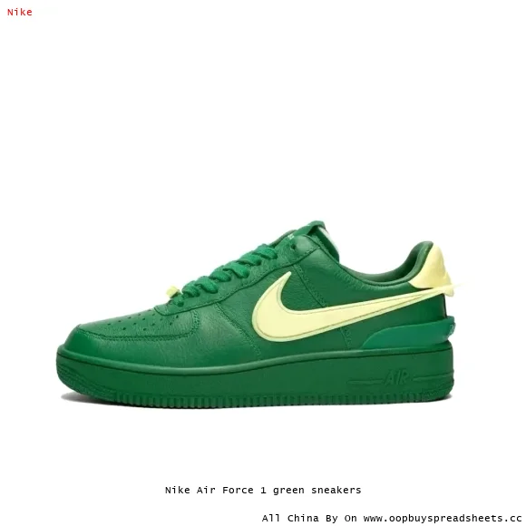 Nike Air Force 1 green sneakers
