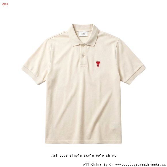 Ami Love Simple Style Polo Shirt