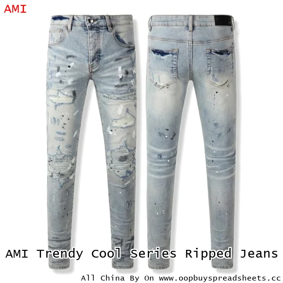 AMI Trendy Cool Series Ripped Jeans