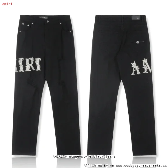 AMIRI vintage-style black jeans