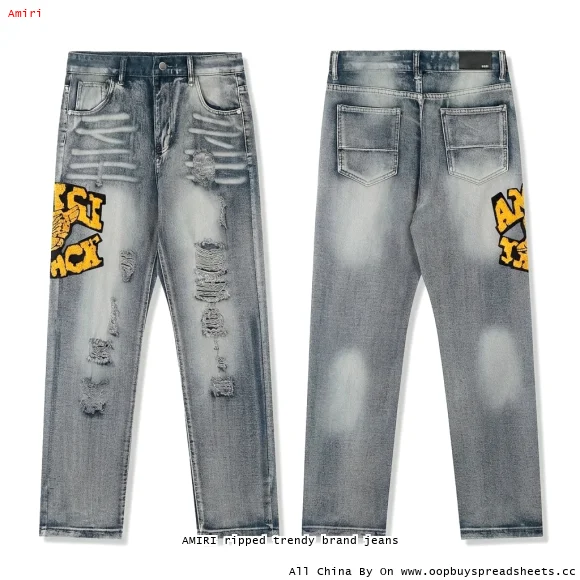 AMIRI ripped trendy brand jeans