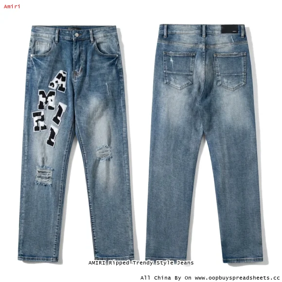 AMIRI Ripped Trendy Style Jeans