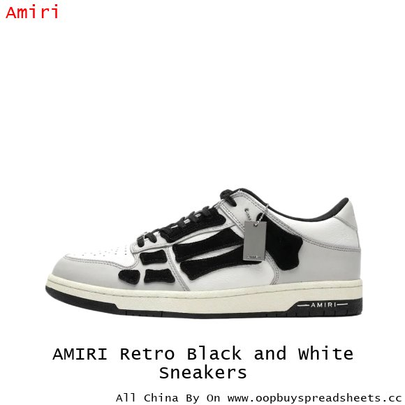 AMIRI Retro Black and White Sneakers