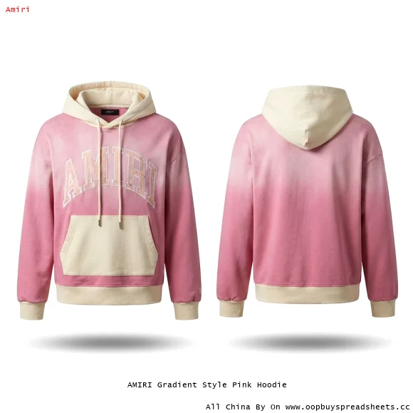 AMIRI Gradient Style Pink Hoodie