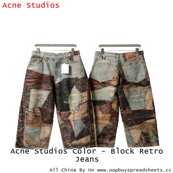 Acne Studios Color - Block Retro Jeans