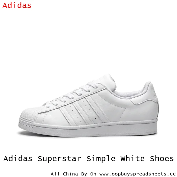 Adidas Superstar Simple White Shoes