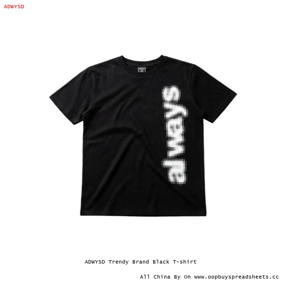 ADWYSD Trendy Brand Black T-shirt