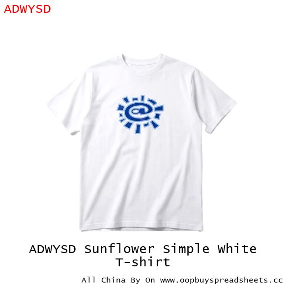 ADWYSD Sunflower Simple White T-shirt