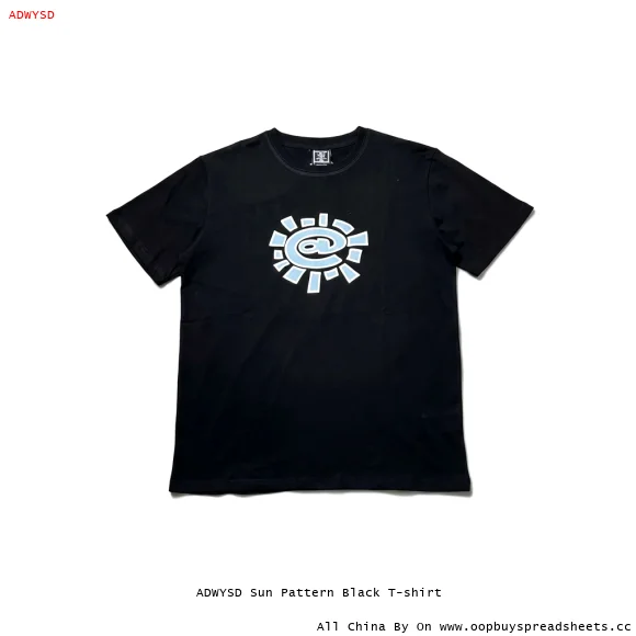 ADWYSD Sun Pattern Black T-shirt