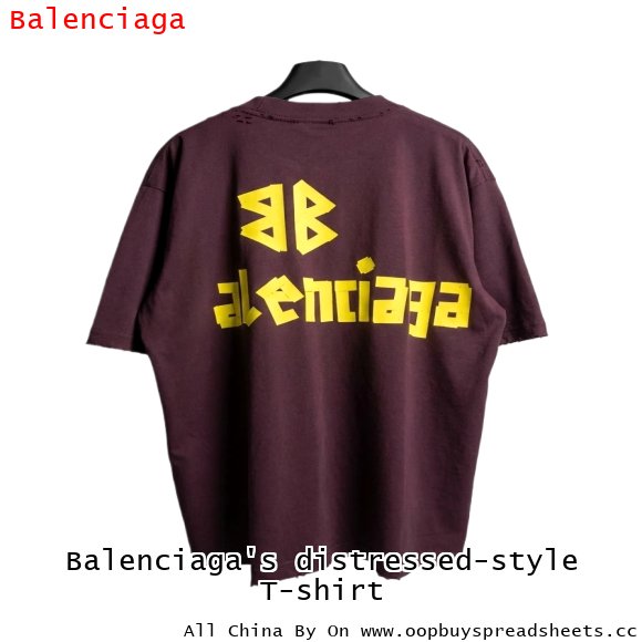 Balenciaga's distressed-style T-shirt