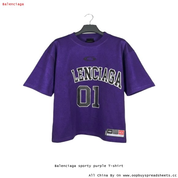 Balenciaga sporty purple T-shirt