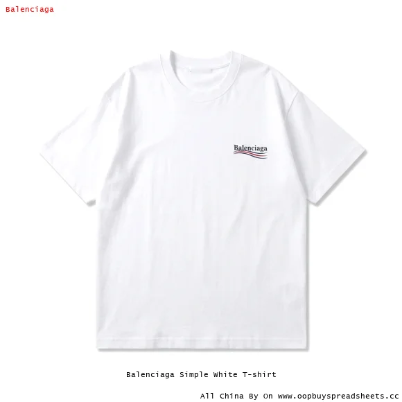 Balenciaga Simple White T-shirt